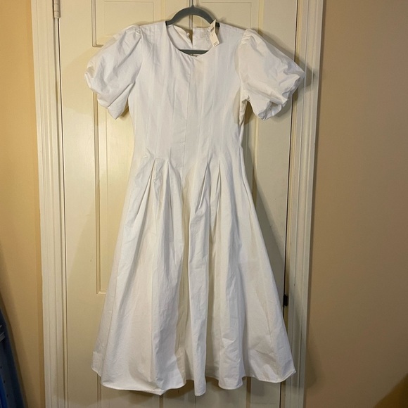 Anthropologie Eri + Ali Corset-Seamed Midi Dress Size 4 White NWT - Picture 11 of 12